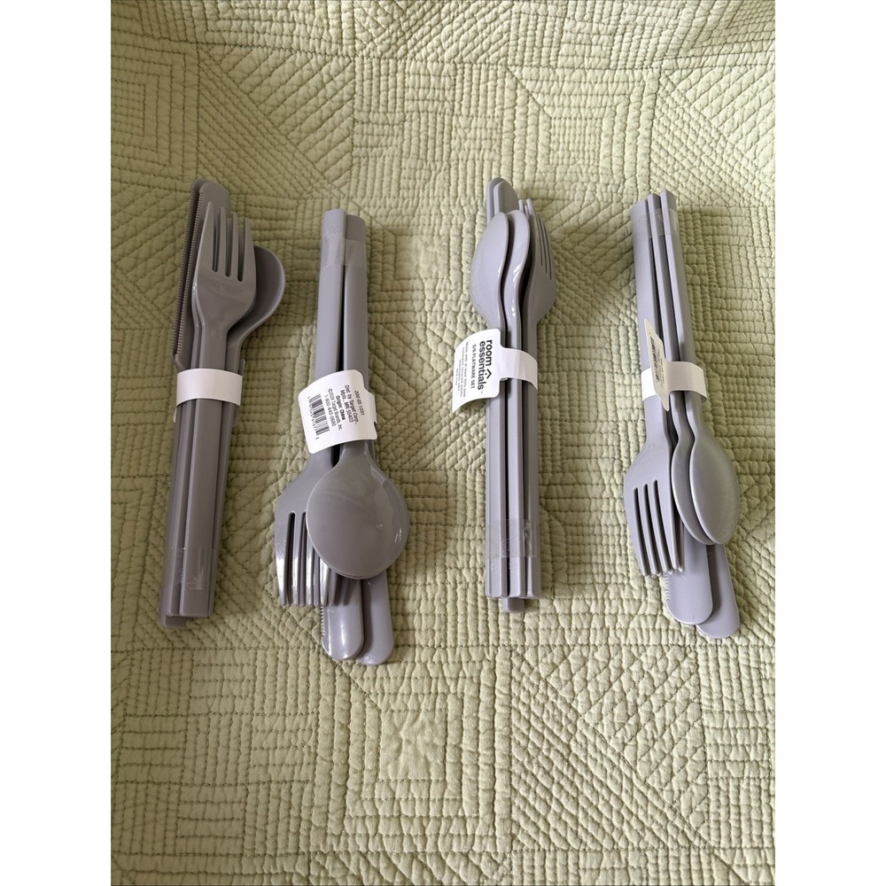 Set Of 4 - 6 Pc Room Essentials Flatware Eco-Friendly Reusable Dishwasher Safe